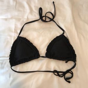 XS black bikini top